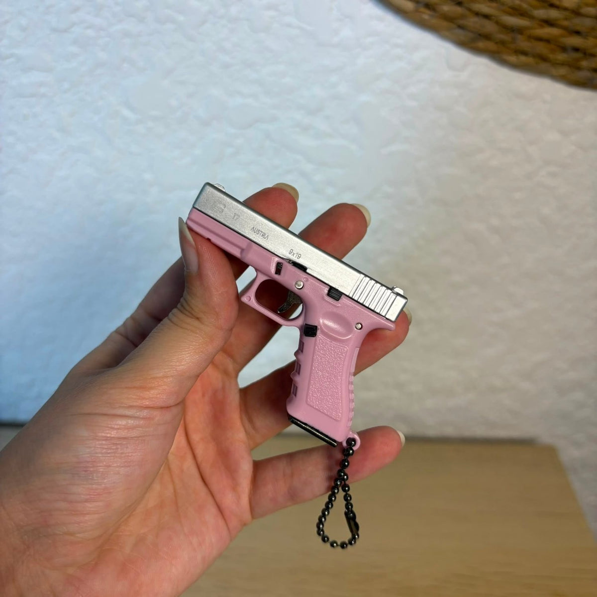 Highly Detailed Miniature Figurine Keychain - Modern Model Accessory - Pink - Pinky Promise