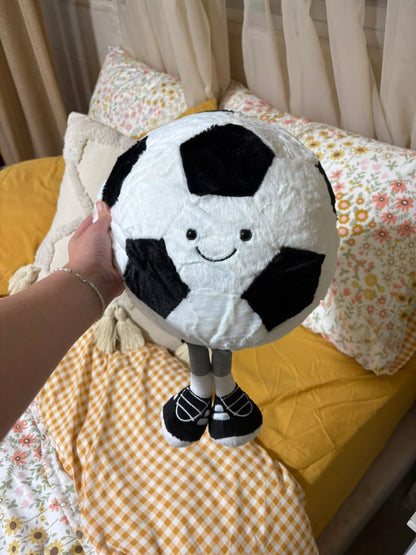 Kawaii Sports Ball Plushies – Basketball & Football - 30 cm - Photo 12 | Pinky Promise