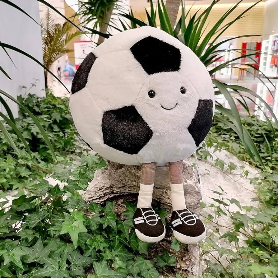 Kawaii Sports Ball Plushies – Basketball & Football - 30 cm - Photo 4 | Pinky Promise
