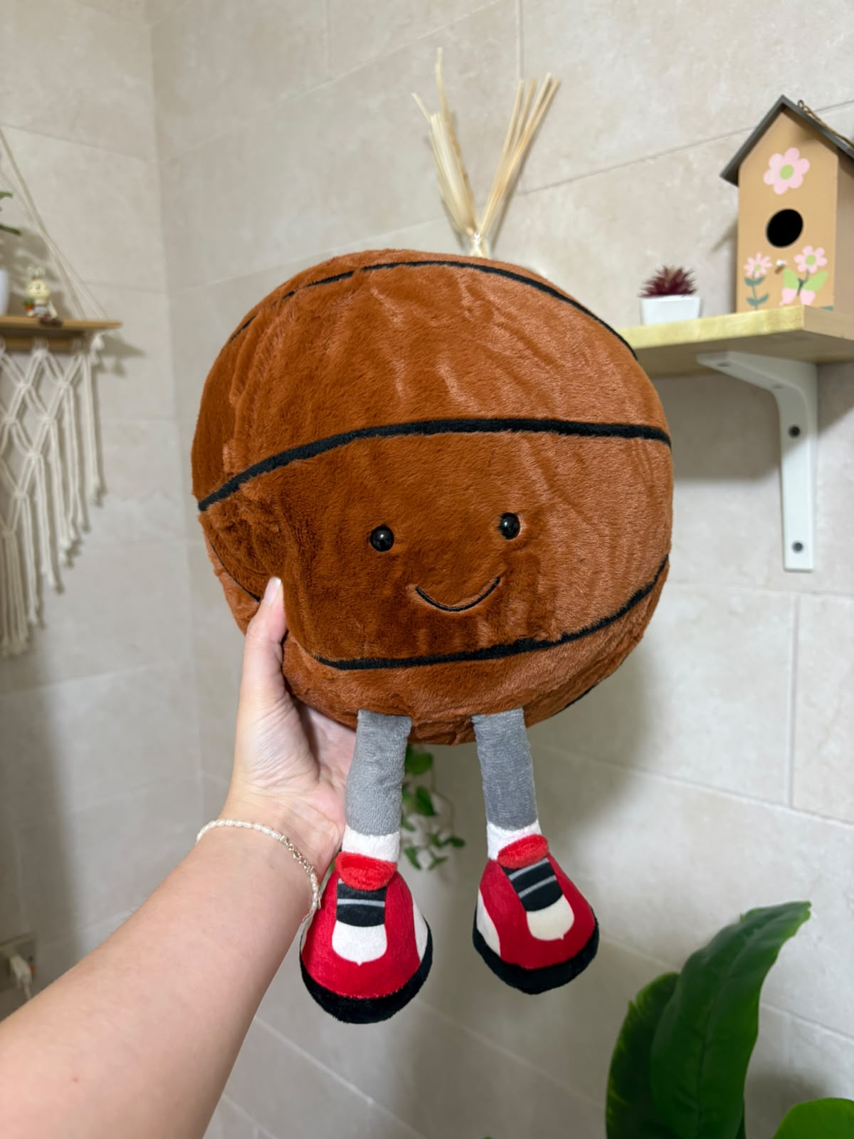 Kawaii Sports Ball Plushies – Basketball & Football - 30 cm - Photo 8 | Pinky Promise