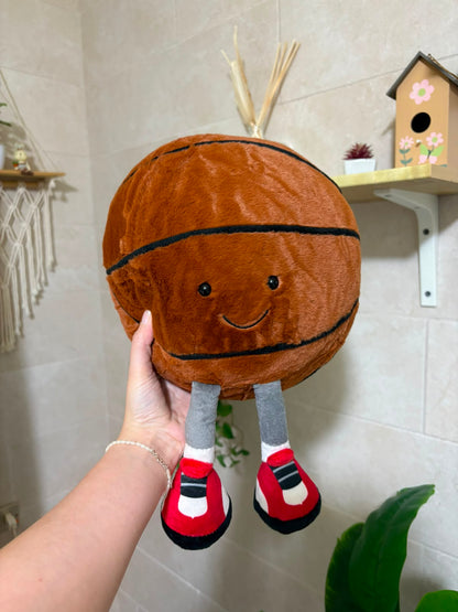 Kawaii Sports Ball Plushies – Basketball & Football - 30 cm - Photo 8 | Pinky Promise