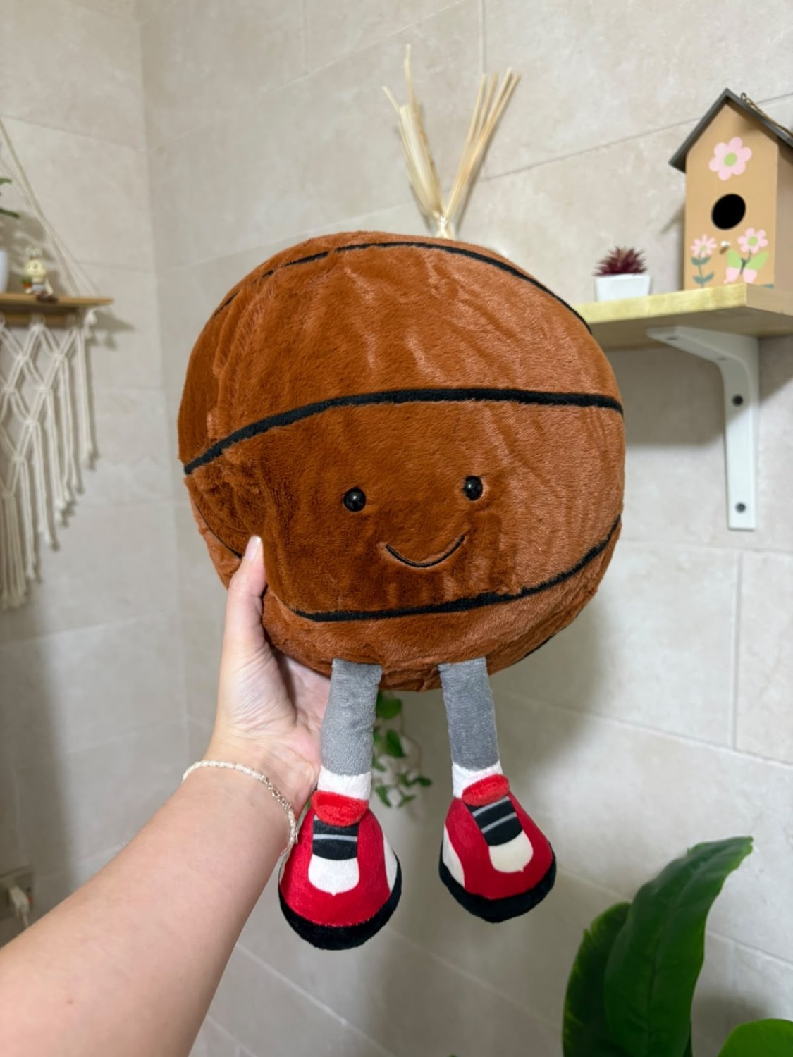 Kawaii Sports Ball Plushies – Basketball & Football - 30 cm - Photo 8 | Pinky Promise
