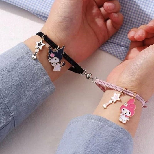 Buy kuromi and melody matching magnetic bracelets at Pinky Promise