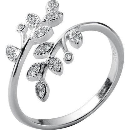 Leaf Branch Open Ring - 925 Sterling Silver - Photo 9 | Pinky Promise