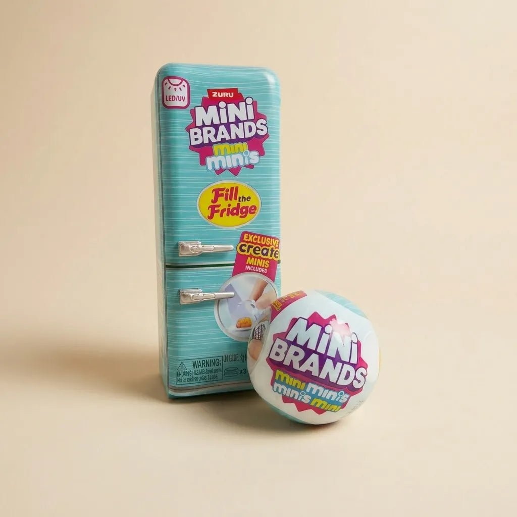 Miniature Light-Up Fridge & Food Figurine Ball Set - Pinky Promise