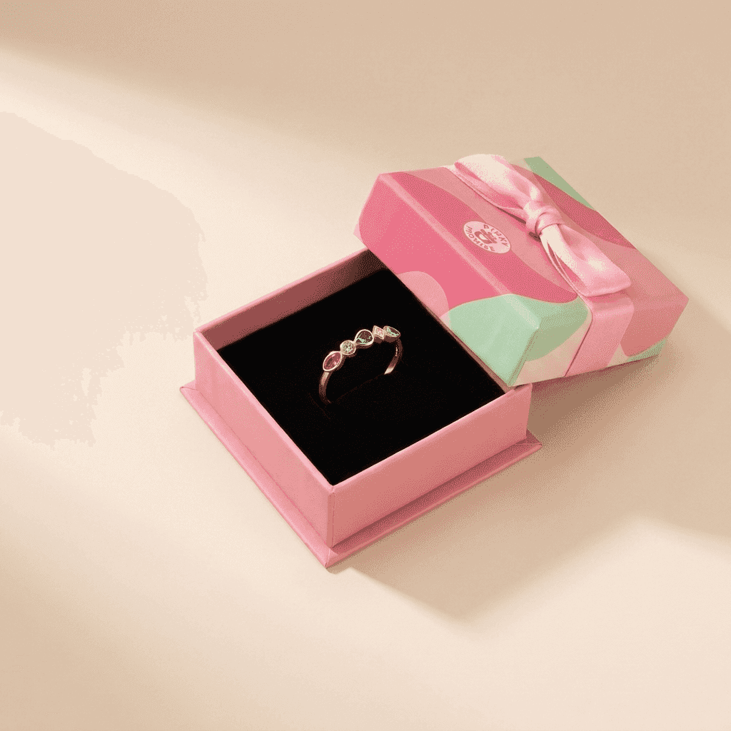 Multicolor Mixed-Cut Bezel Ring - Gold Plated 925 Sterling Silver | Pinky Promise