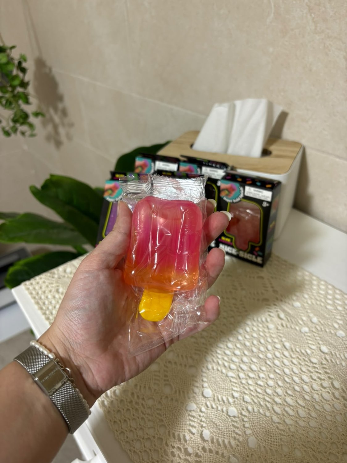 Nice-Sicle Super Solid Popsicle Squishy Toy - Pinky Promise