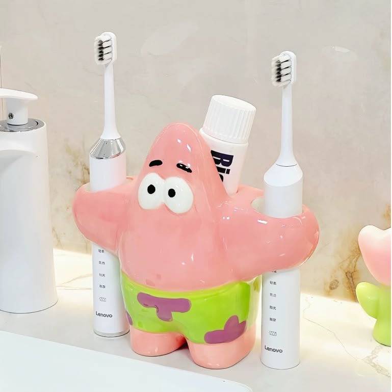 Patrick Star Toothbrush & Toothpaste Holder - SpongeBob SquarePants - Pinky Promise