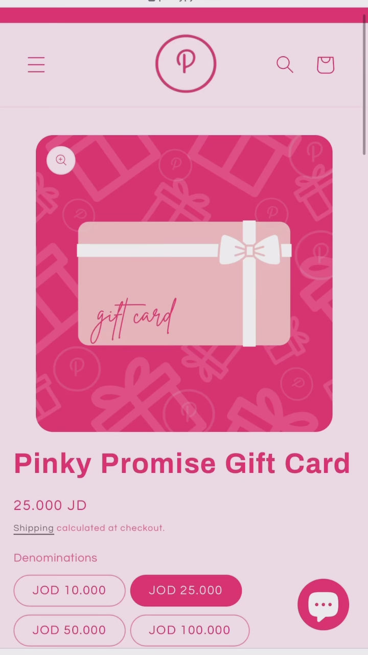 Pinky Promise Gift Card