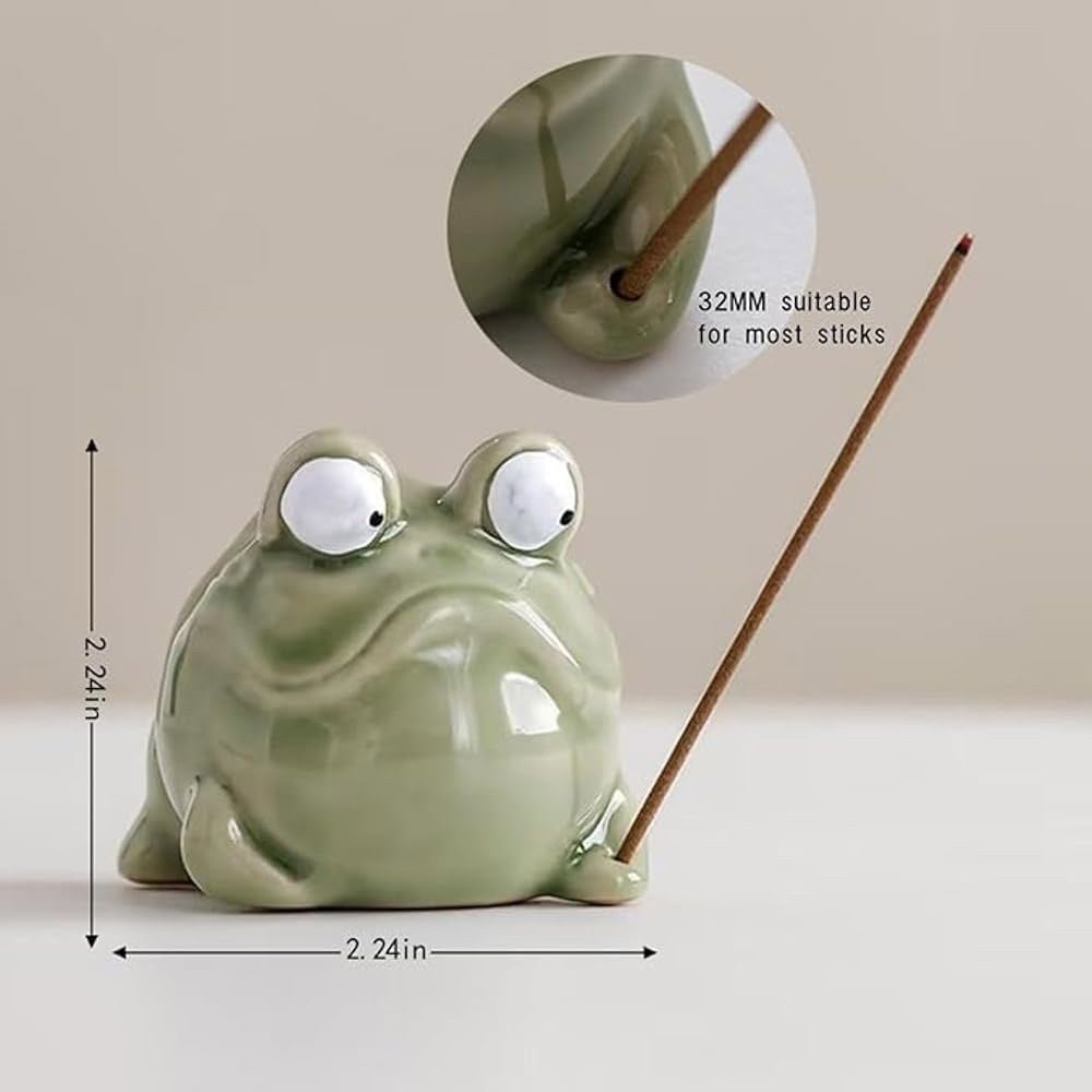 Quirky Ceramic Frog Incense / Bakhur Holder - Photo 4 | Pinky Promise