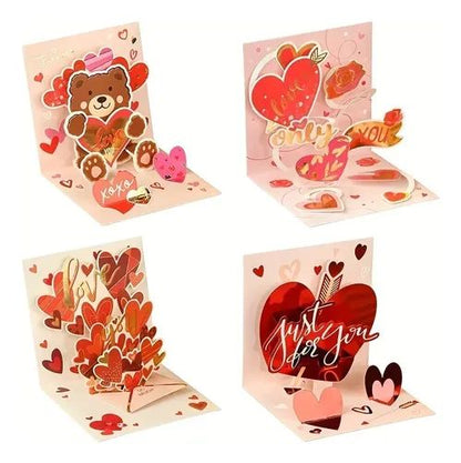 Red Hearts Love Pop Cards | Pinky Promise