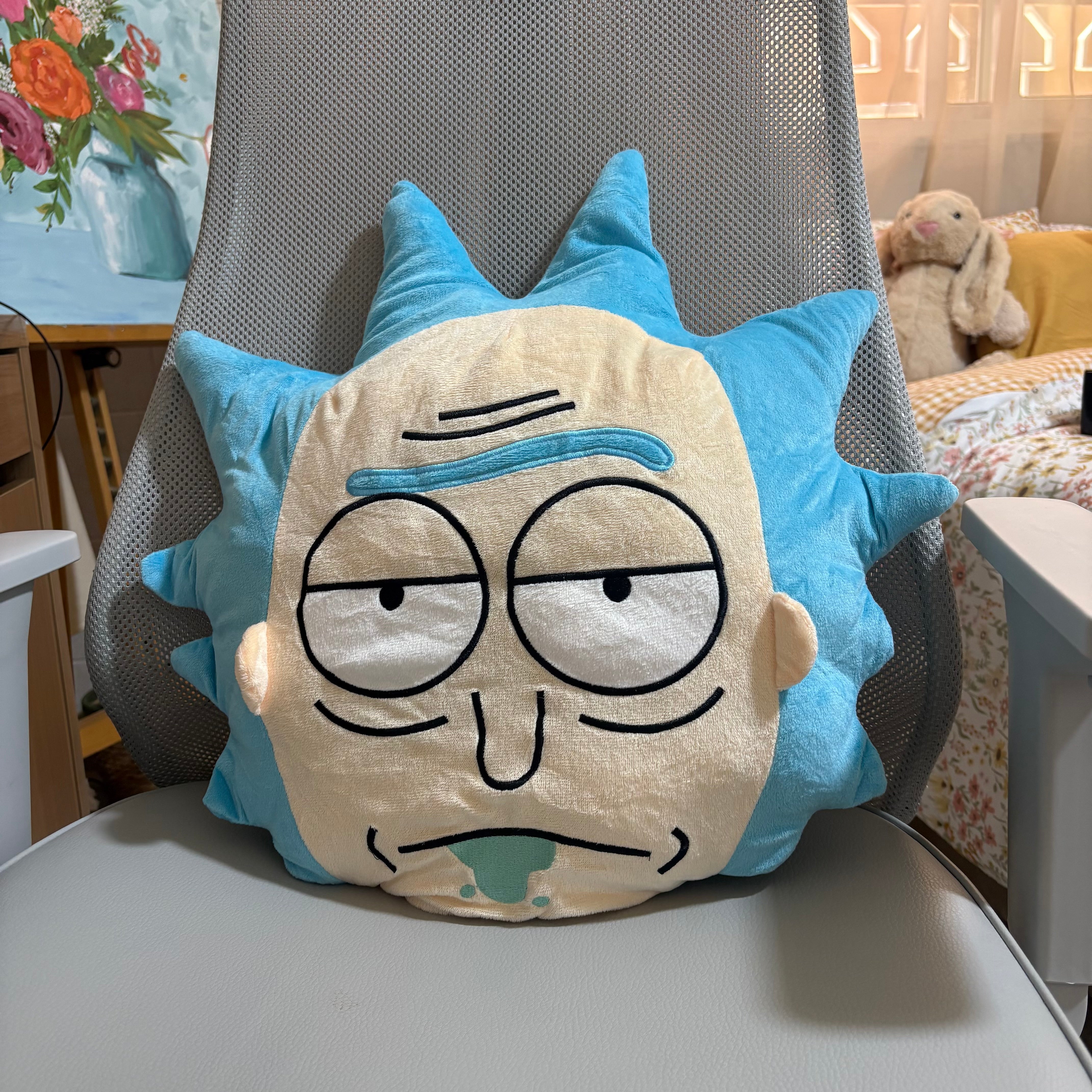 Rick & Morty Rick Sanchez Face Plush Pillow – Decorative Throw Cushion -40 cm | Pinky Promise
