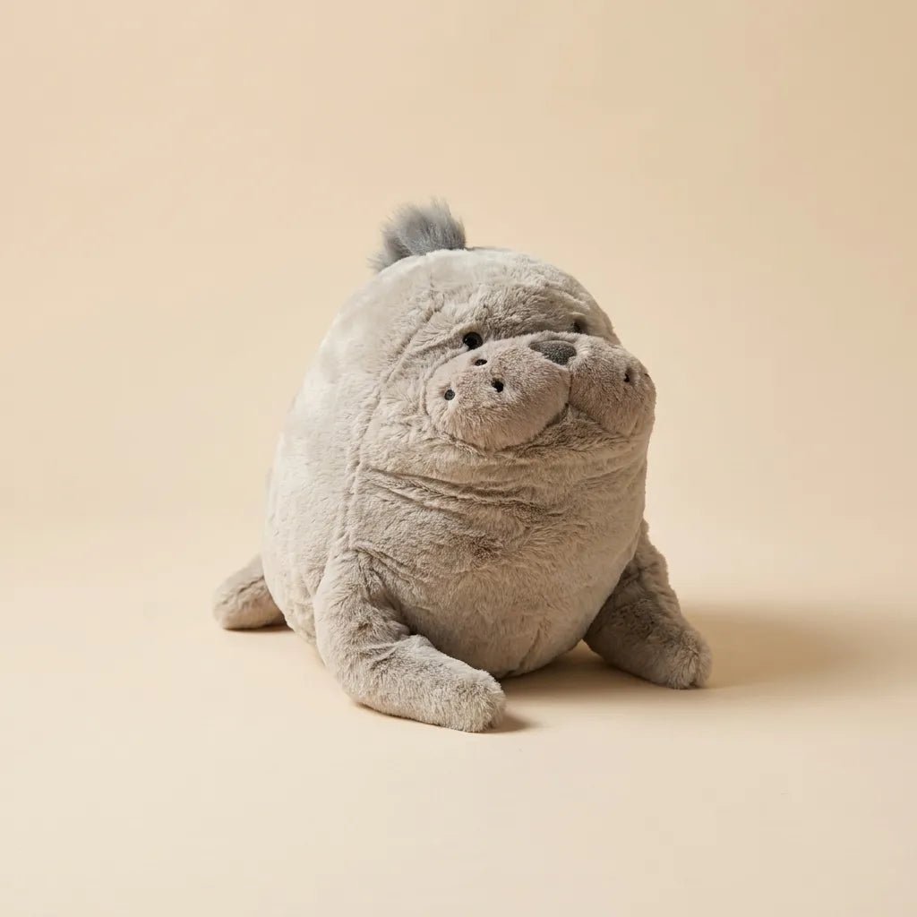 Seal Plush Toy – Soft Chubby Sea Lion Stuffed Animal & Bedroom Decor - 30 cm - Pinky Promise