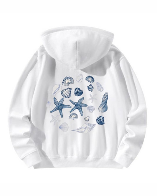 Buy Seashells hoodie - back + front design at Pinky Promise