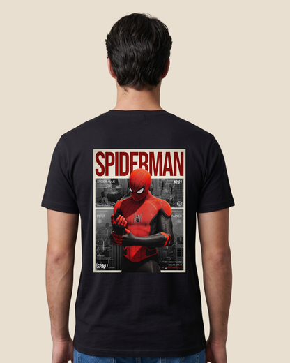 spiderman T-shirt - front and back - Close Up | Pinky Promise