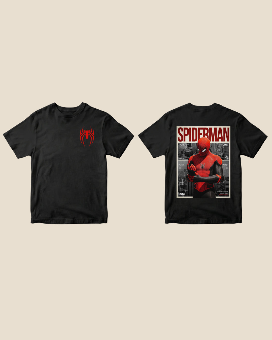 Buy spiderman T-shirt - front and back at Pinky Promise