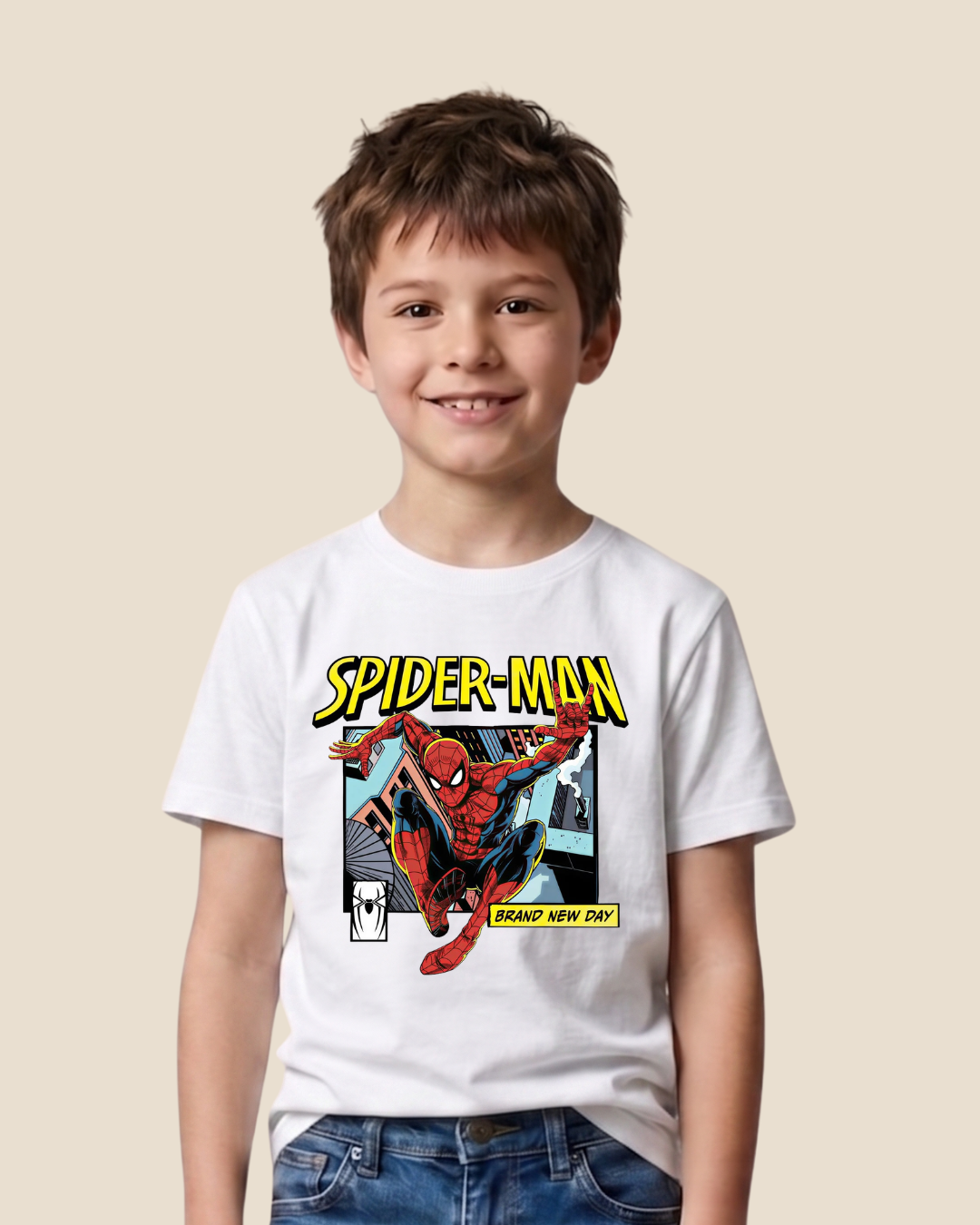 Spiderman t-shirt Kids Sizes - Brand new day | Pinky Promise