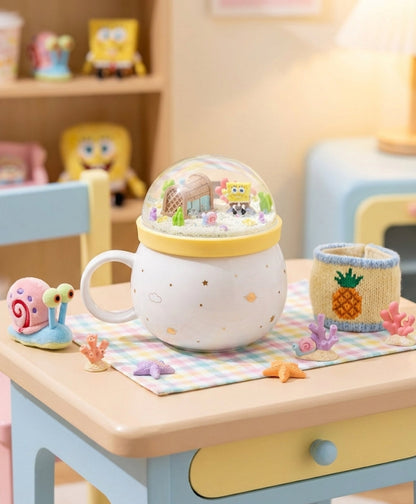 Buy SpongeBob square + snow glob lid mug at Pinky Promise