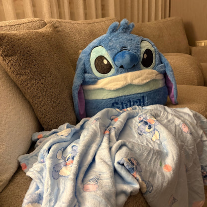 Stitch 2 in 1 pillow and blanket | Pinky Promise