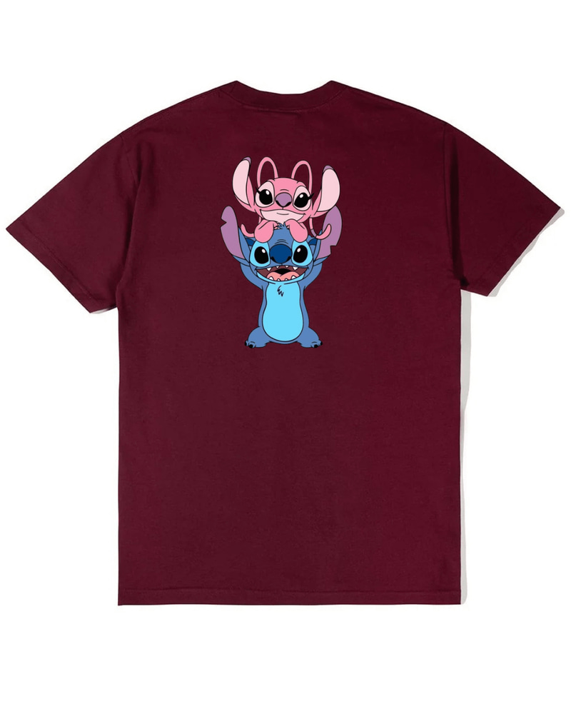 Stitch and Angel T-shirt - Close Up | Pinky Promise