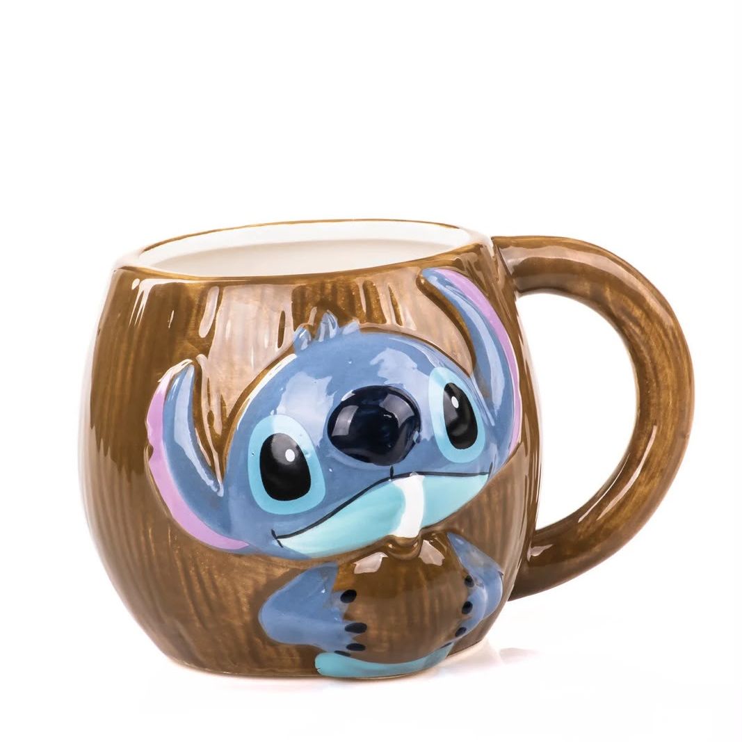 Stitch Coconut Ceramic Mug – Tropical Hawaiian Coffee Cup - Pinky Promise