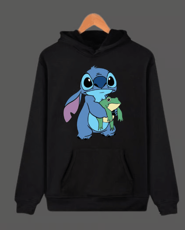 Stitch Holding Frog Hoodie | Pinky Promise