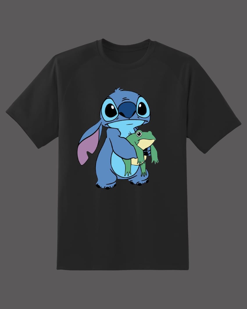 Stitch Holding Frog T-shirt | Pinky Promise