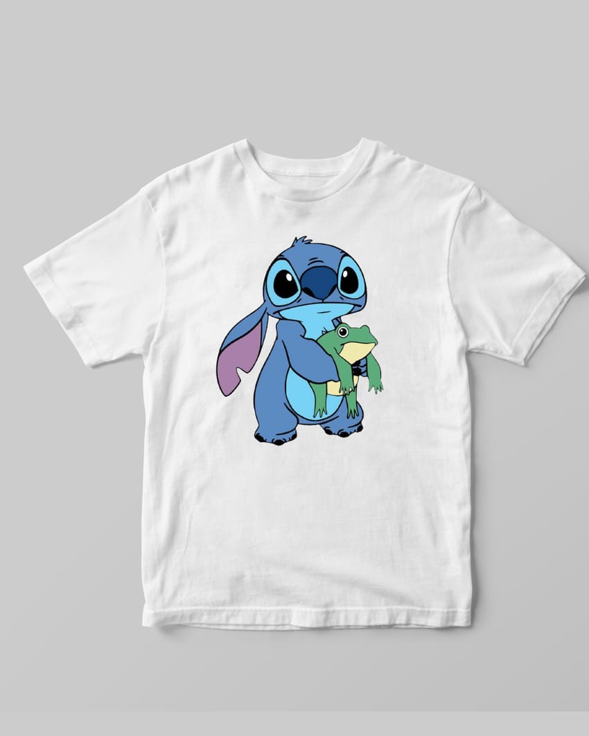 Buy Stitch Holding Frog T-shirt at Pinky Promise