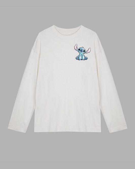 Buy Stitch Long Sleeve Cotton T-shirt at Pinky Promise