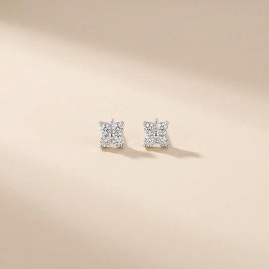 Buy Tiny Flower Cluster Stud Earrings - 925 Sterling Silver at Pinky Promise