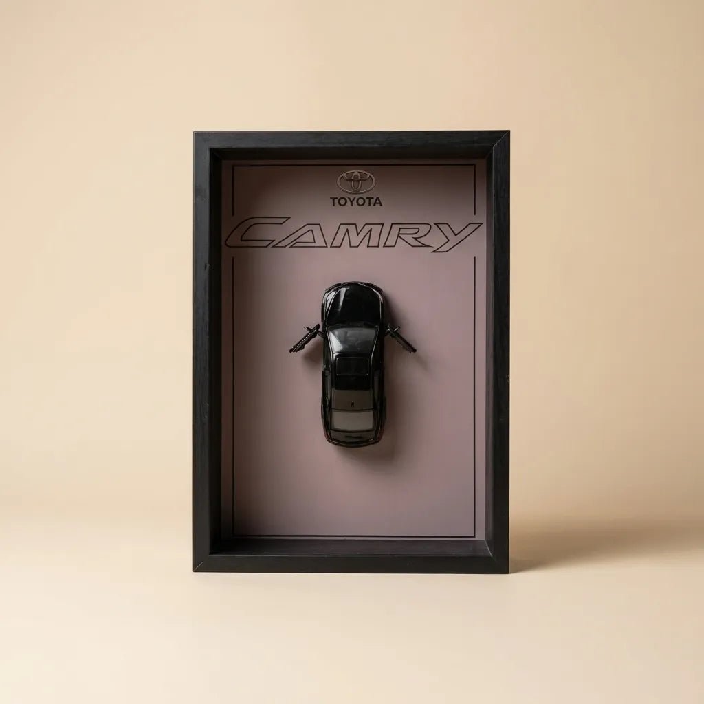 Toyota Camry 3D Shadow Box Wall Art - Black - 32cm x 23cm - Pinky Promise